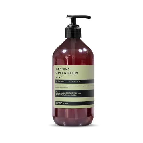 COCO by Stone 16oz Hand Soap (Jasmine | Green Melon | Lily Inspired by Wynn Hotel) ? Refreshing Vegan Wash with Castile Formula and Light, Floral-Fruity Scent