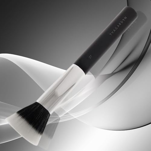 EVAGARDEN Fluid Foundation Brush 27 - Double Fiber Synthetic Yarn Bristles - Guarantees Precise, Uniform Application of Cream and Liquid - Releases Adequate Product for Neat, Smooth Finish - 1 Pc