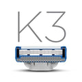 King of Shaves K3 Three Blade Cartridges, Pack of 4