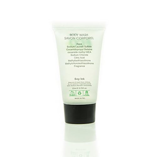 ECO AMENITIES Travel size 0.75oz hotel body wash bulk, Clear, 288 Count