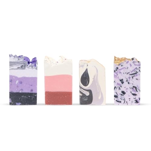 FinchBerry 8 Bar Soap Set - Natural Shea & Coconut Oil, Rich Scents & Lush Lather, Ideal Gift Box for Everyday Comfort and Self-Care - 8 Vegan Handmade Bars, (1.5 - 2.5 oz) Each
