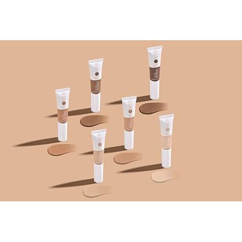 FLOWER BEAUTY By Drew Barrymore Get Real Serum Concealer - Brightens Skin + Blurs Blemishes - Hydrating Serum- Light Medium