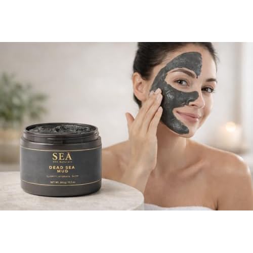 Dead Sea Mud Mask for Face and Body, Mineral-Rich Purifying Mask, Pore Cleansing Skin Care for Oily Skin, 10.5oz (300 g)