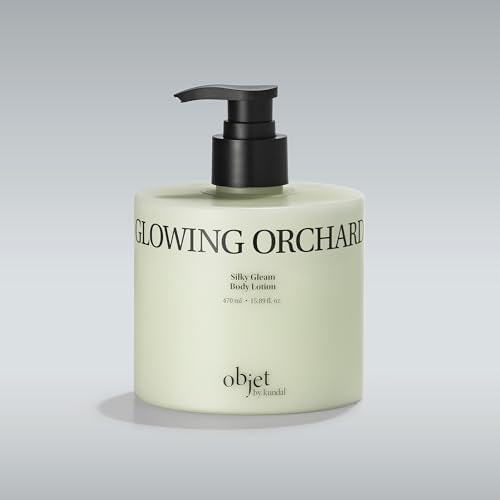 Objet Silky Gleam Body Lotion ? Botanical Plant Oils & Butters with Niacinamide and Vitamin C&E, Deep Barrier Hydration, 24H Glow and Smooth Firm Skin?Premium Korean Body Care, Glowing Orchard (450ml)