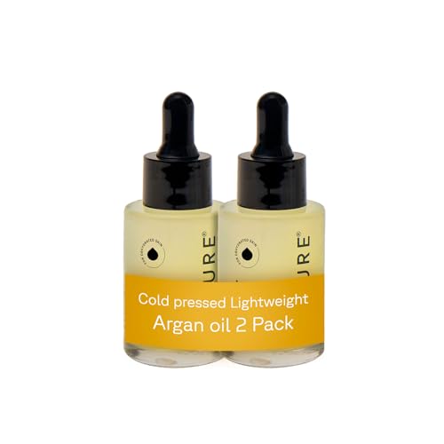 Acure The Essentials Argan Oil - Organic Argan Oil for Hair & Skin, Pure Renewing Moisture for Face & Body, Carrier Oil for Essential Oils, Vegan, Natural, Cold Pressed - 1 fl oz (2 Pack)