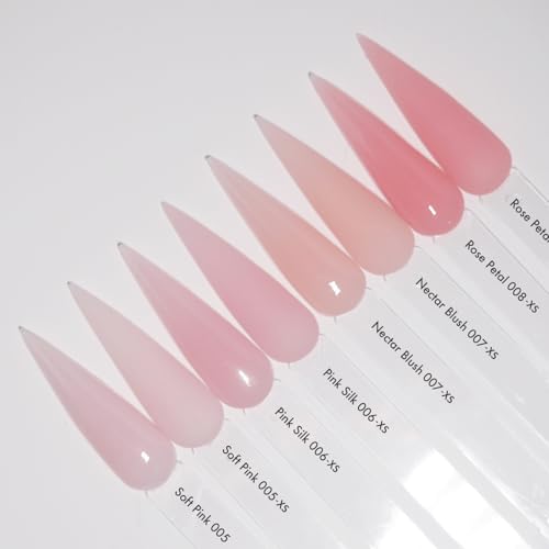 MakarttPro Acrylic Powder Set - 4 Colors 0.5oz Cover Powders for Nail Extension, Sculpting & Overlay - Cool Tone Collection for Professionals (Pink Essentials)