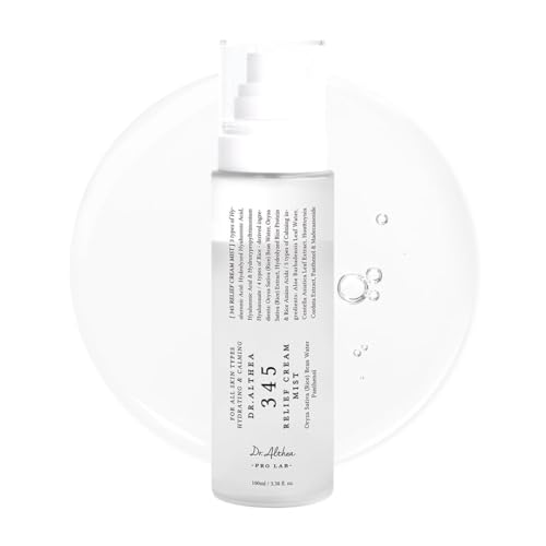 Dr.Althea 345 Relief Cream Mist | Hydrating Facial Mist with Rice Extract | Soothing Care for Sensitive Skin | Vegan Korean Skincare, 3.38 Fl Oz