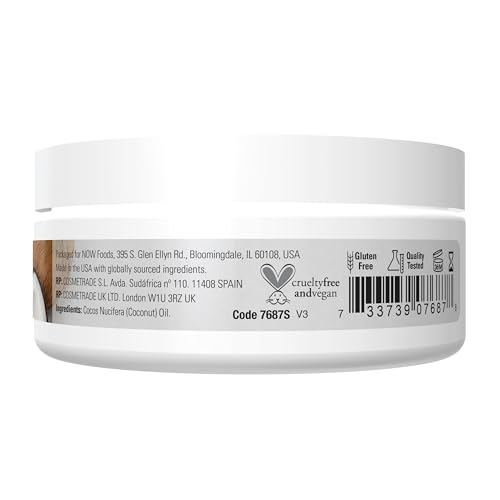 NOW Solutions, Coconut Oil, Naturally Revitalizing For Skin and Hair, Conditioning Moisturizer, Convenient Travel Size, 3-Ounce