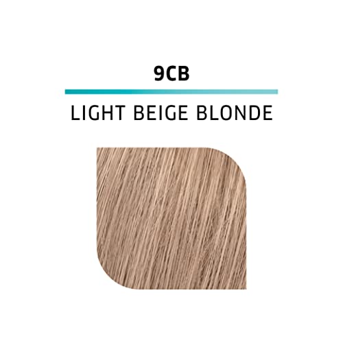 WELLA colorcharm Demi Permanent Hair Color, Adds Gloss & Color Richness, Gray Coverage, 9CB Light Beige Blonde + 10 Vol. Developer