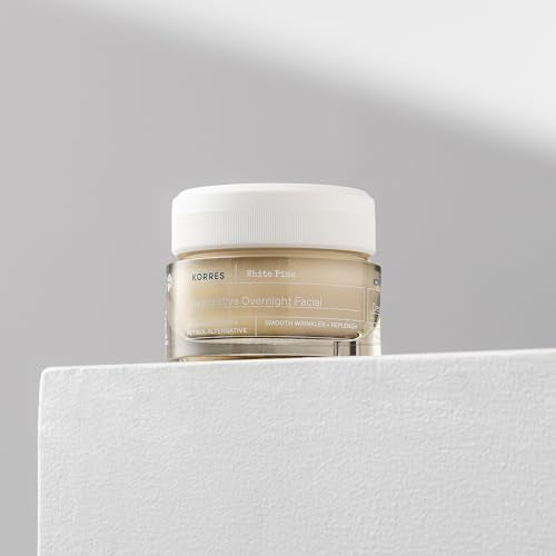 KORRES White Pine Restorative Overnight Facial Cream, Night Face Moisturizer for Mature Skin with Meno Reverse Technology and Retinol Alternative, Smoothing and Hydrating Cream for Women, 1.35 Fl Oz