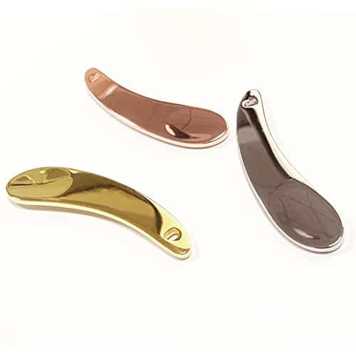 9 Pack Metal Makeup Cosmetic Spoon Skincare Spatula, Beauty Scoop,Reusable Crescent Shape Spoon, Makeup Mixing Stick Applicator, for Home Salon, Facial, Eye Cream, Lotion(Gold, Silver, Rose Gold)