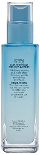 L'Oreal Paris Skincare Hydra Genius Daily Liquid Care Oil-Free Face Moisturizer for Normal to Oily Skin, Hyaluronic Acid Moisturizer for Face with Aloe Water and Hyaluronic Acid, 3.04 fl. oz.