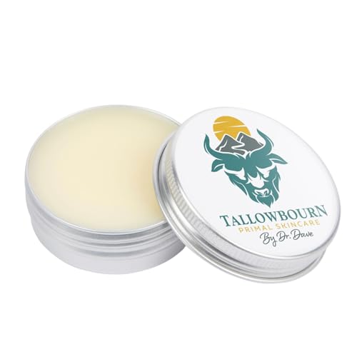 Grass Fed Beef Tallow Balm for Face and Body with Shea Butter, Organic Jojoba Oil, Honey, and Beeswax ? Beef Tallow for Skin ? Vanilla and Spearmint ? 1 oz