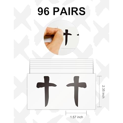 48 Pairs Eye Black Stickers, Breathable Sports Eye Strips Baseball Football Softball Face Eyeblack Stickers for Party Game Sport Supplies, Baseball Mom Accessories
