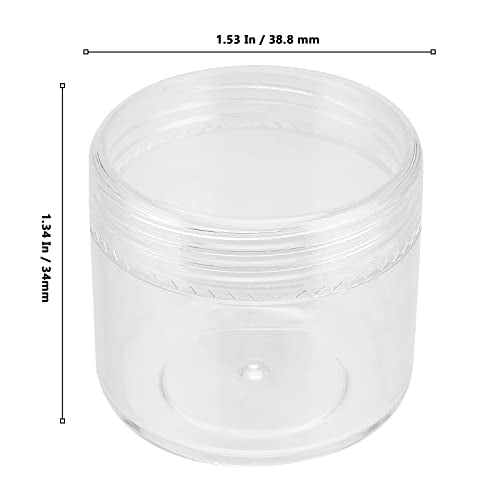 150 Pieces Clear Plastic Sample Containers, 20g Empty Sample Round Cosmetic Jars, Travel Size Cream Cosmetic Container With Lid for Lotions, Creams, Make up