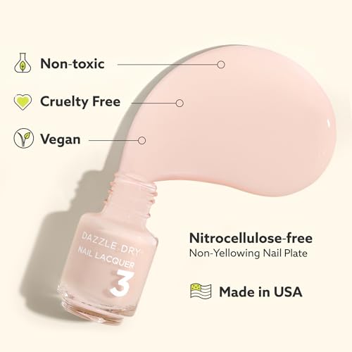 Dazzle Dry Complete Starter Mini Kit | Step 1 - Nail Prep, Step 2 - Base Coat, Step 4 - Top Coat, Transform - Ridge Filler & Revive - Polish & Top Coat Thinner.