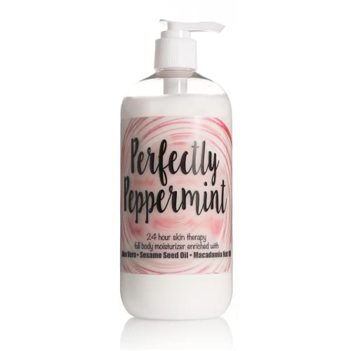 The Lotion Company 24 Hour Skin Therapy Lotion ? Peppermint Scented Full Body Moisturizer with Aloe Vera, Paraben-Free, Soothing & Hydrating for Sensitive Skin, Made in USA, 16 oz Body Lotion