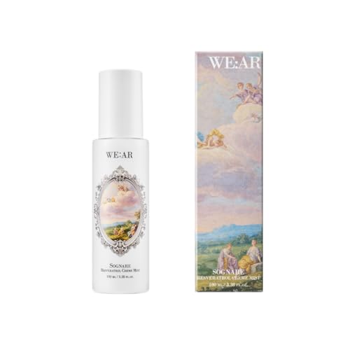WE:AR Sognare Resveratrol Cr?me Mist | All-in-One Vegan Antioxidant Facial Mist for Radiant Skin, Niacinamide & 10-Complex Hyaluronic Acid, Hydrating Soothing Glow, Korean Skincare 3.38 fl oz