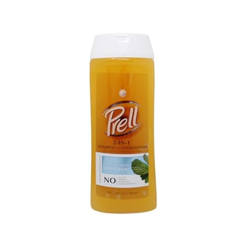Prell Witch Hazel Color Safe Refreshes & Hydrates 2-in-1 Shampoo + Conditioner for Dry, Damaged Hair, 13.5 fl.oz (Pack of 2)