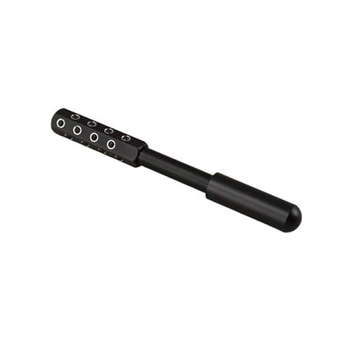 24-Stone Facial Roller - Cooling Face & Neck Massager Tool for Skin Rejuvenation | 360¡Æ Contouring with Germanium Stones & Aircraft Aluminum | Portable 7.6" Beauty Roller - Black