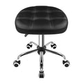 FURWOO Oval Rolling Stool Height Adjustable Massage Chair with Wheels for Spa Salon Black