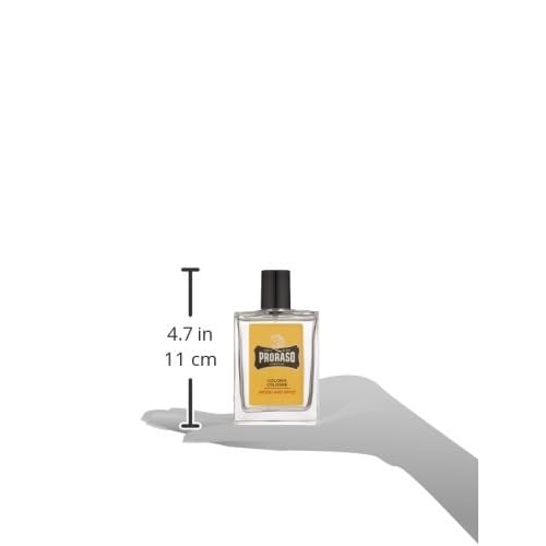Proraso Wood and Spice Cologne - Masculine Woody Spice Eau de Cologne - Cumin, Saffron, Cedarwood & Vanilla Fragrance for Men - 3.4oz
