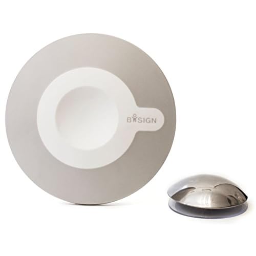Suction Cup Mounted Detachable Mirror 5x Magnification White