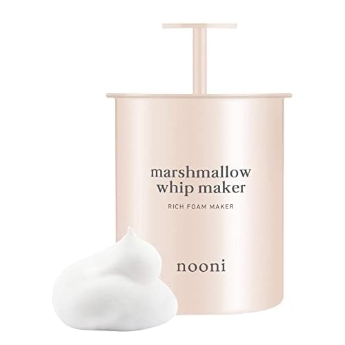 NOONI Facial Cleansing Tool - Marshmallow Whip Maker + Pore Cleansing Tool - Manual Dual Brush | Facial Massager and Exfoliator, Soft Bristle & Silicone Brush, 1 Count Bundle