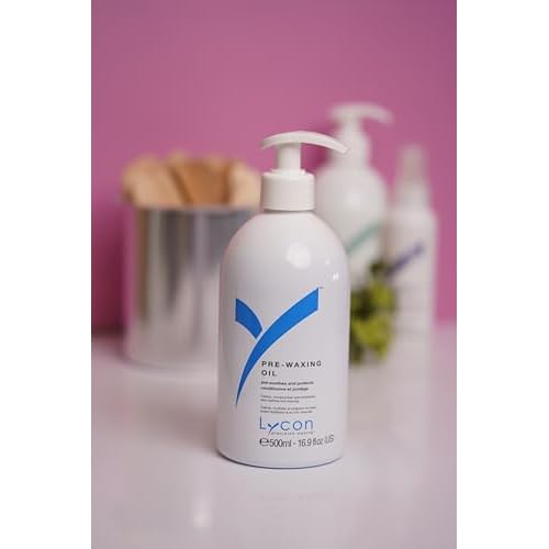 Lycon Pre-Wax Body Oil, Waxing Prep, Soothing, Made with Apricot Kernel Oil, Jasmine, and Chamomile, Pre-Wax for Home and Salon Use, 500ml