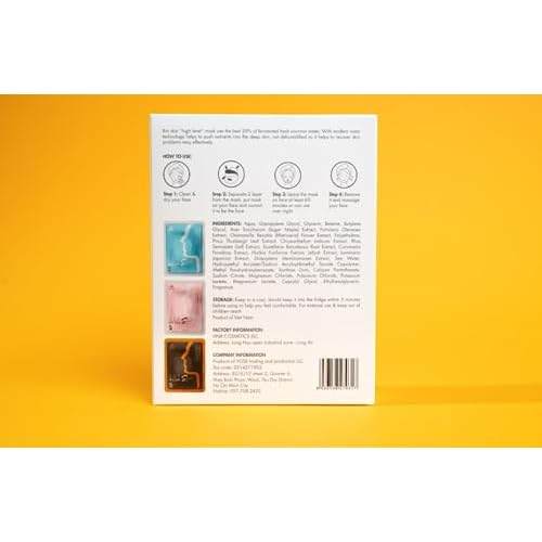 Yose Bio Mask Vegan Coconut Water Mask Sheet Hydration and Moisture Skin Rejuvenation Revitalization and Brightening Anti Aging Mat Na Sinh Hoc Yose Bio - (6 Packs/Box)