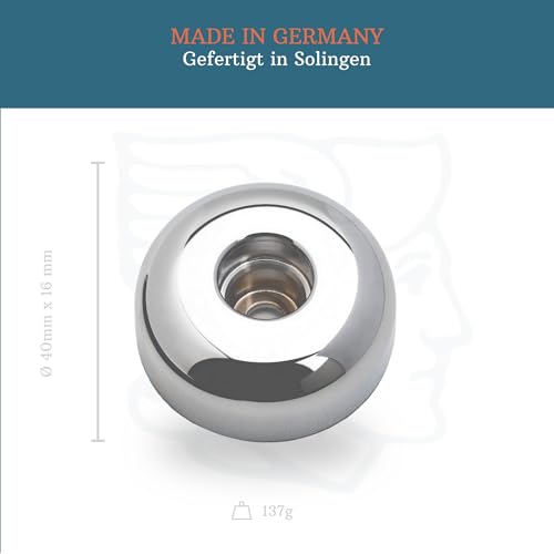 MERKUR Shaving Stand Gloss Chrome 4006 | Non-Slip with Straight Cut | Ideal for Wet Shaving | Brass | Made in Germany