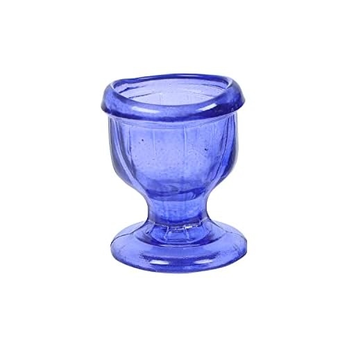Glass Eye Wash Cup with Engineering Design to Fit Eyes for Effective Eye Cleansing - Eye Shaped Rim, Snug Fit Set of 6 Mix Colour
