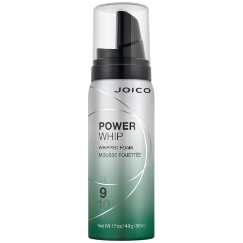 Joico Power Whip Whipped Foam | For Most Hair Types | Add Volume & Body | Thermal Heat, Humidity, & Pollution Protection | Boost Shine | Control Frizz & Flyaways | Silicone & Paraben Free
