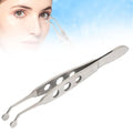 1 Pcs Round Tip Tweezers Meibomian Gland Expressor Eyelid Milia Removal Slant Tweezer, Made of Stainless Steel Perfect for Precise Hair Removal