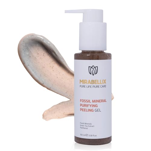 Fossil Mineral Purifying Peeling Gel 100ML ? Exfoliating Gel with Green Tea, Rice Oil & Vitamin E for Deep Cleansing, Pore Refining, Blackhead Removal & Skin Brightening