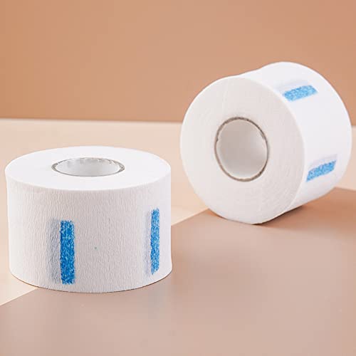 2 Rolls White Disposable Barber Paper Neck Strips Stretchy Paper Neck Band Barber Supplies Hairdressing Accessory Tool for Salon Haircut Styling