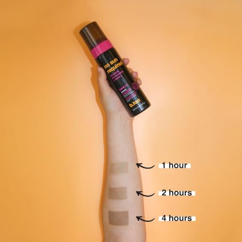 b.tan Dark Self Tanner Mousse | No Sun Required - Best, 1 Hour Express, Dark, Rejuvenating Sunless Tanning Treatment With Ceramides + Vitamin C, No Fake Tan Smell, Face & Body, 6.7 Fl Oz