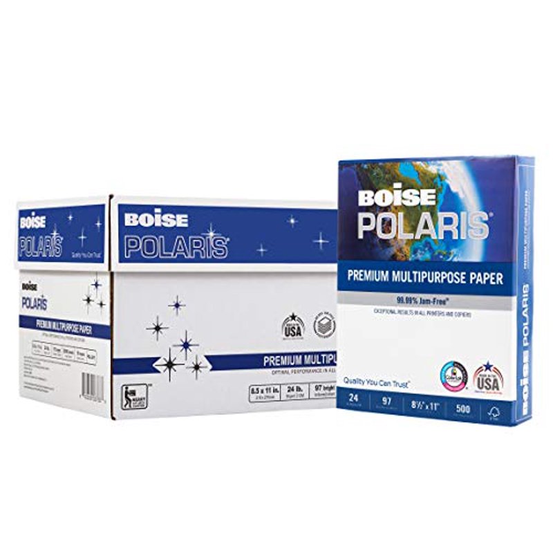 Premium Multipurpose Copy Paper - 8.5 x 11 inch, Bright White, 24 lb, 10 Ream