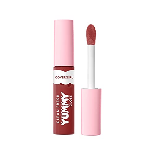 COVERGIRL Clean Fresh Yummy Lip Gloss Daylight Collection, Hydrating, Glossy Shine, Vegan Formula, Moonlight Eclipse 60, 0.33oz