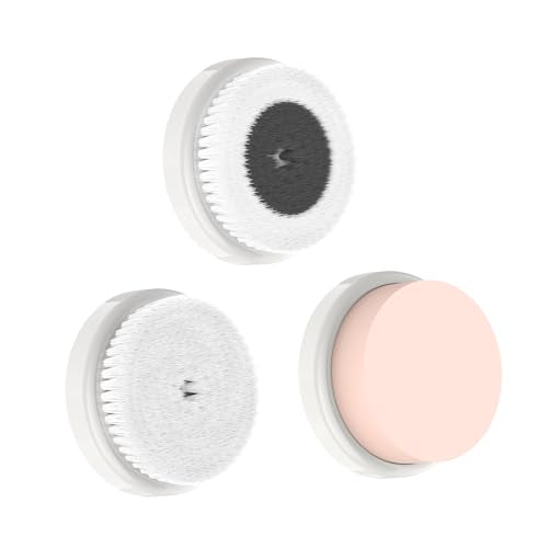 Face Scrubber Replacement Brushheads for DOCOCO 1020A Dual Rotations Facial Cleansing Brush