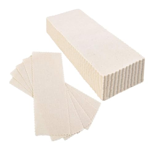 Natural Hair Removal Strips, Body and Facial Muslin Epilating Cotton Cloth Wax Strips, Large Precut Waxing Strips Bulk for Women Men (100 Pack)