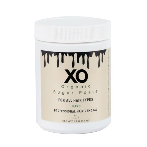 Sugaring Paste - HARD Organic Sugaring Paste for All Hair Types - Brazilian Wax, Bikini Wax, Under Arm, Full Body Hair Removal - (43 Oz.)