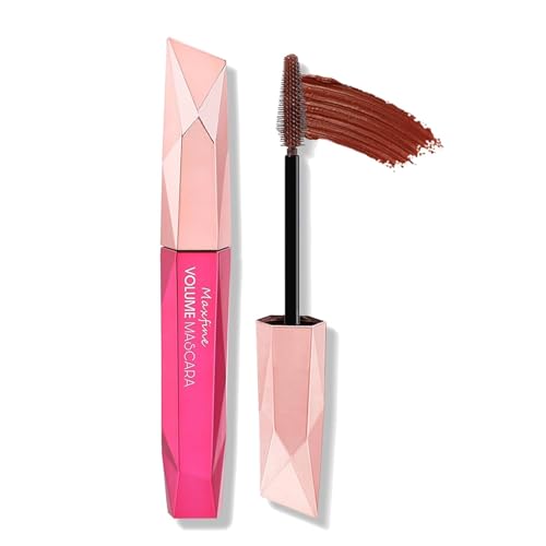 Washable Mascara Eye Makeup, Lengthening,Volumizing Mascara, Long-Wearing Makeup Brown-2
