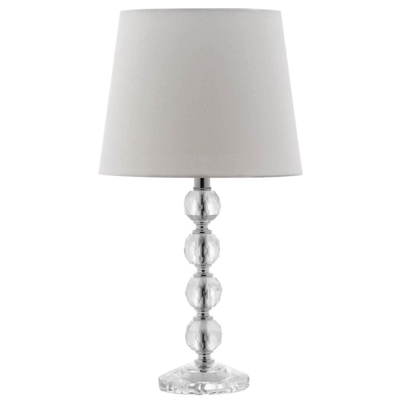 Set of 2 Crystal Table Lamps with USB Ports - Clear/Chrome