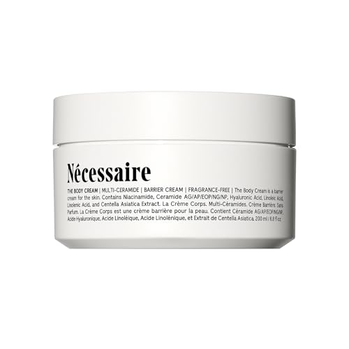 N?cessaire The Body Cream - Rich Barrier Repair With 5% Niacinamide, 5 Essential Ceramides + Hyaluronic Acid. Fragrance-Free. Non-Comedogenic. 200 ml / 6.8 fl oz