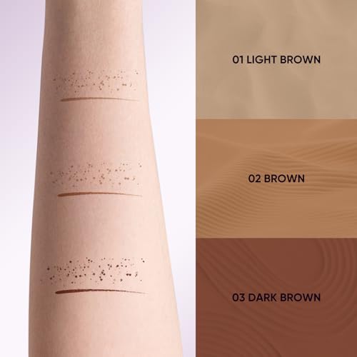 2CHILL Dual Ended Freckle Pen, 2 in 1 Microblading Fake Freckles and Eyebrow Pen, Waterproof Natural Lifelike Freckle Stamp, Faux Makeup Last All Day (02 Brown)