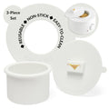 Reusable Non-Stick Silicone Wax Collars + Can + Lid for Wax Pot ? Fits All 14-16 oz Wax Cans & Warmers ? Wax Warmer Collars for Easy, Mess-Free Cleaning, 3-Piece Set (Collar + Can + Lid, White)