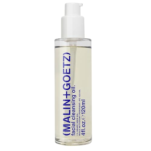 MALIN+GOETZ Facial Cleansing Oil | Cleanser with Grapeseed, Avocado + Olive Oils | Removes Makeup + Impurities | Nourishes with Lavender, Eucalyptus + Vitamins A + E | Vegan + Cruelty-Free (4 Fl Oz.)