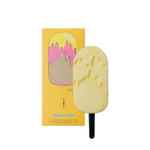 Wakse Banana Strawberry Hard Wax Pop, 4.5oz, Hair Removal Wax For Face and Body