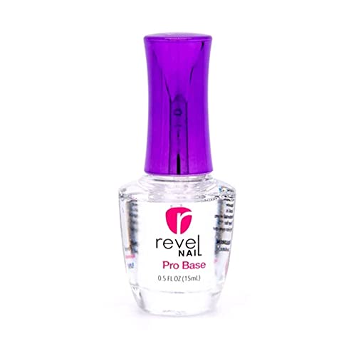 Revel Nail Dip Powder Liquid Set, Base Coat, Activator, Finish Gel & Gel Thinner, 0.5oz, Made in USA